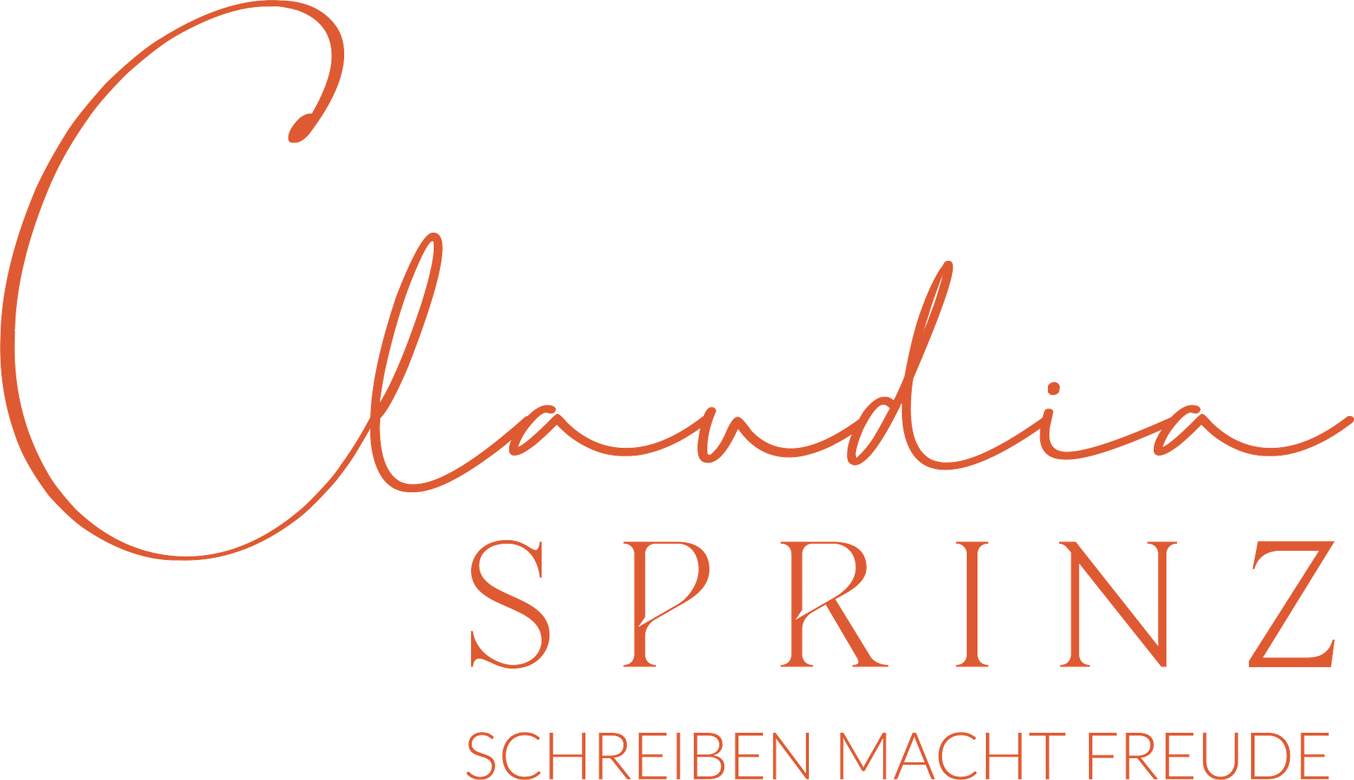 Logo Claudia Sprinz mit dem Slogan SCHREIBEN MACHT FREUDE